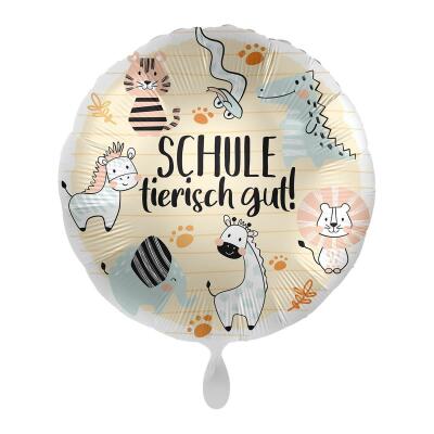 Folienballon 43 cm - Schule tierisch gut