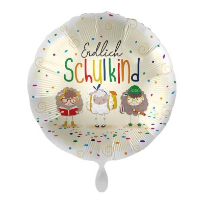 Folienballon 43 cm - Endlich Schulkind - Schafe