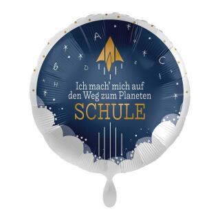 Folienballon 43 cm - Schule Rakete