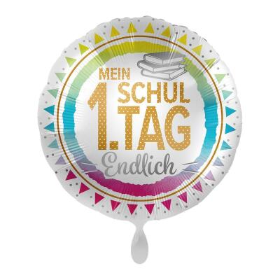 Folienballon 43 cm - Mein 1. Schultag - Endlich