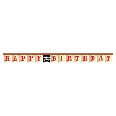 Piratenschiff - Girlande Happy Birthday 270  x 15 cm