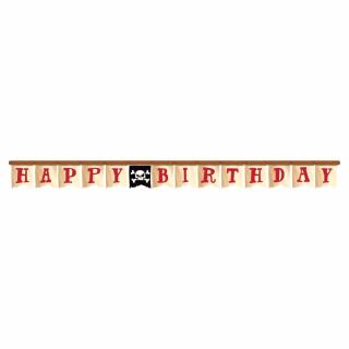 Piratenschiff - Girlande Happy Birthday 270  x 15 cm