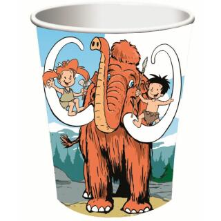 68-teiliges Party-Set Steinzeit - Teller Becher Servietten Trinkhalme für 16 Kinder