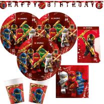 53-teiliges Party-Set Lego Ninjago - Teller Becher...