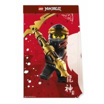 53-teiliges Party-Set Lego Ninjago - Teller Becher Servietten Girlande Partytüten Papiertrinkhalme für 8 Kinder