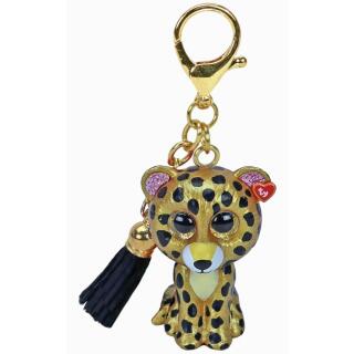 Mini Boos Clip/ Anhänger Leopard Sterling 6 cm