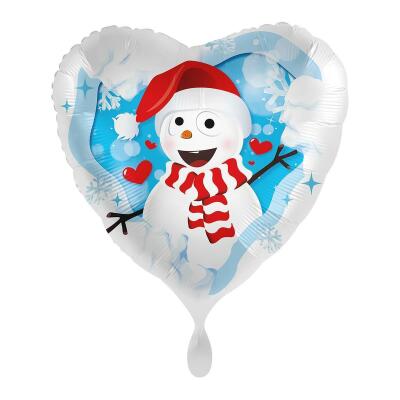 Folienballon 45 cm - Happy Snowman