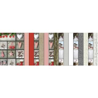 Bastelblock Landhaus Winter, 300 g/m²,  16 Blatt 24 x 34 cm