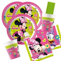 44-teiliges Party-Set Minnie Mouse - Minnie Happy Helpers  - Teller Becher Servietten für 8 Kinder