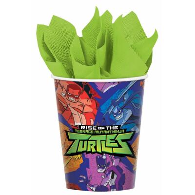 Ninja Turtles Pappbecher, 8 Stück  0,25 l