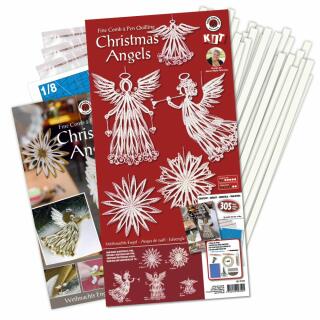 Karen Marie - Quilling Set Weihnachts Engel weiß - 305 Teile