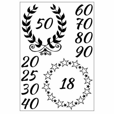 Efco (061) clear stamps Stempel Set - Jubiläum 1