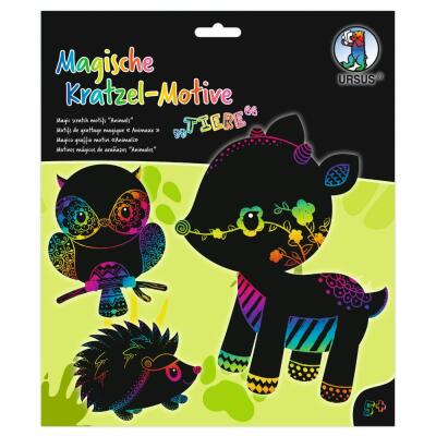 Magische Kratzel-Motive - Kratzbilder "Tiere"