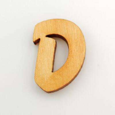 Holzbuchstabe - D Blockschrift in verschiedenen Größen