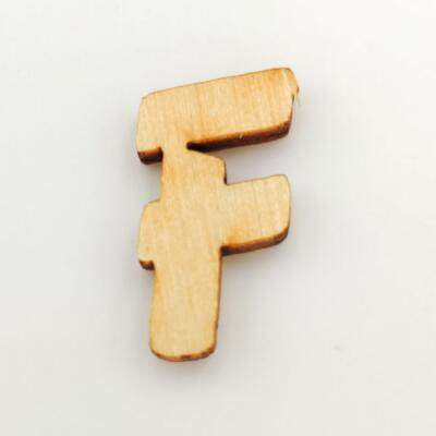 Holzbuchstabe - F Blockschrift in verschiedenen Größen