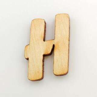 Holzbuchstabe - H Blockschrift in verschiedenen Größen