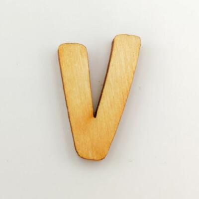 Holzbuchstabe - V Blockschrift in verschiedenen Größen