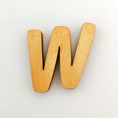 Holzbuchstabe - W Blockschrift in verschiedenen Größen