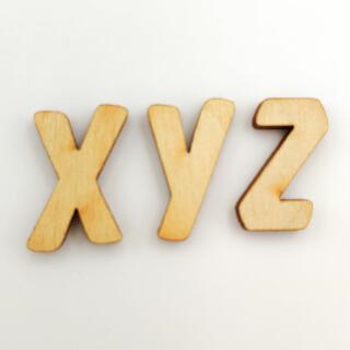 Holzbuchstabe - X Blockschrift in verschiedenen Größen