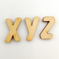 Holzbuchstabe - Z Blockschrift in verschiedenen Größen