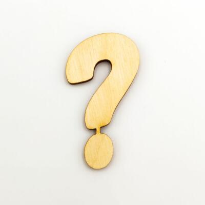 Holzsonderzeichen - ? Blockschrift 50 mm