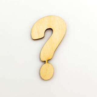Holzsonderzeichen - ? Blockschrift 50 mm
