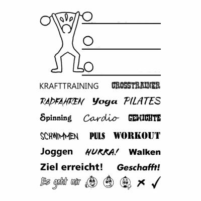 Efco (171) clear stamps Stempel Set - Fitness