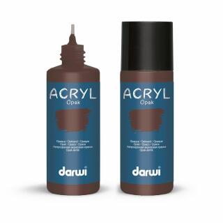 darwi  Acrylfarbe opak 80 ml - Farbauswahl 801 schokobraun
