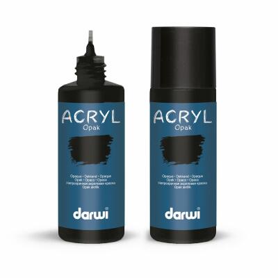 darwi  Acrylfarbe opak 80 ml - Farbauswahl 100 schwarz