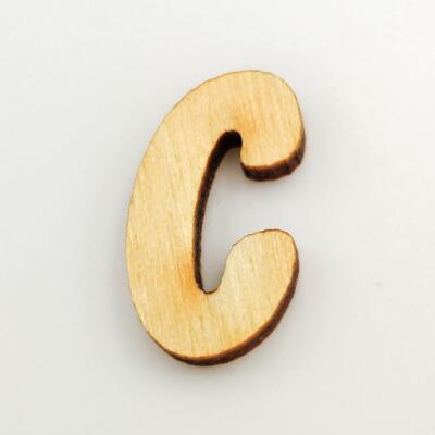 Holzbuchstabe - C Blockschrift in verschiedenen Größen 19 mm