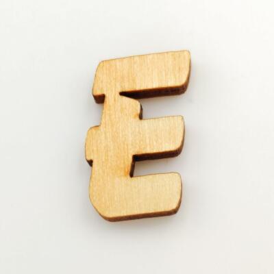 Holzbuchstabe - E Blockschrift in verschiedenen Größen 50 mm
