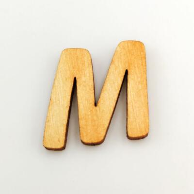 Holzbuchstabe - M Blockschrift in verschiedenen Größen 50 mm