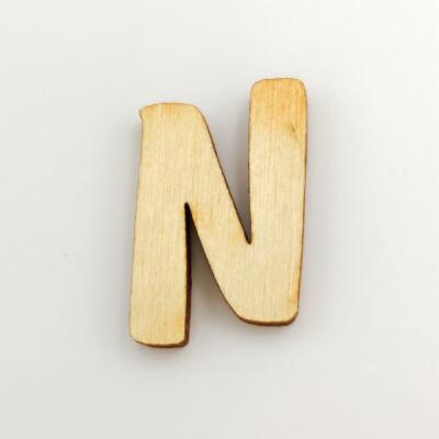 Holzbuchstabe - N Blockschrift in verschiedenen Größen 19 mm
