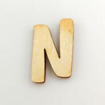 Holzbuchstabe - N Blockschrift in verschiedenen...