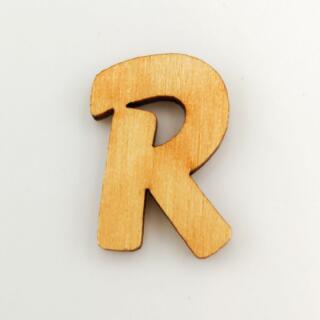 Holzbuchstabe - R Blockschrift in verschiedenen Größen 50 mm