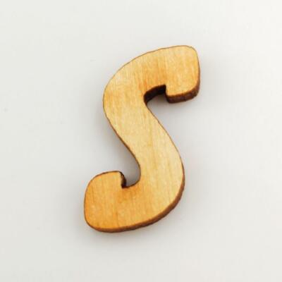 Holzbuchstabe - S Blockschrift in verschiedenen Größen 33 mm