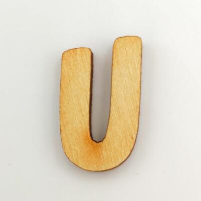 Holzbuchstabe - U Blockschrift in verschiedenen Größen 50 mm