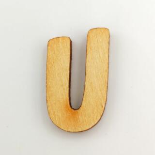Holzbuchstabe - U Blockschrift in verschiedenen Größen 50 mm