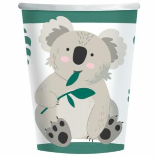 Pappbecher Koala, 8 Stück 0,25 l