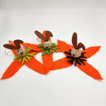 Filzbastelset Karotten-Häschen 3er Set