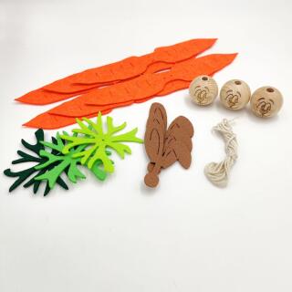 Filzbastelset Karotten-Häschen 3er Set