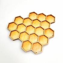 Holzfigur - Bienenwabe in verschiedenen Größen