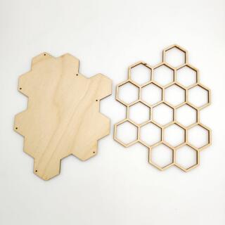 Holzfigur - Bienenwabe in verschiedenen Größen 14 cm