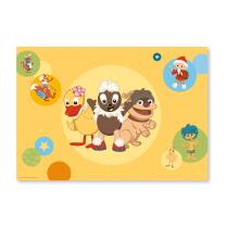 52-teiliges Party-Set - Unser Sandmännchen - Teller Becher Servietten Platzsets Trinkhalme für 8 Kinder