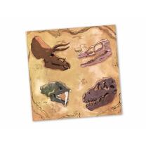50-teiliges Party-Set - Dinosaurier - Teller Becher Servietten Platzsets Papiertrinkhalme für 6 - 8 Kinder
