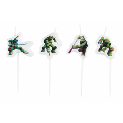 Ninja Turtles TMNT Mini-Figurenkerzen, 4 Stück