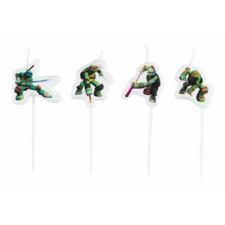 Ninja Turtles TMNT Mini-Figurenkerzen, 4 Stück