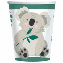 41-teiliges Party Set Koala - Teller Becher Servietten Tischdecke Papiertrinkhalme  für 8 Kinder