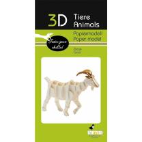 3D Ziege Papiermodell