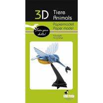 3D Eisvogel Papiermodell